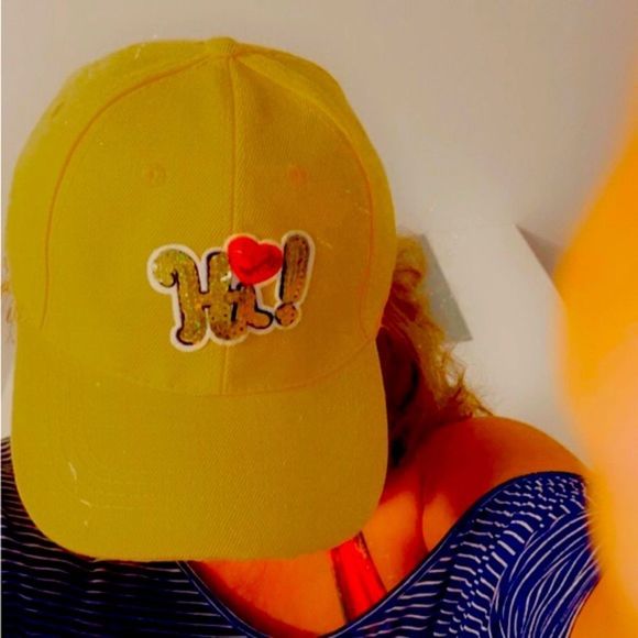 #46 👋Yellow “Hi” Baseball Cap 👋 - Picture 11 of 13